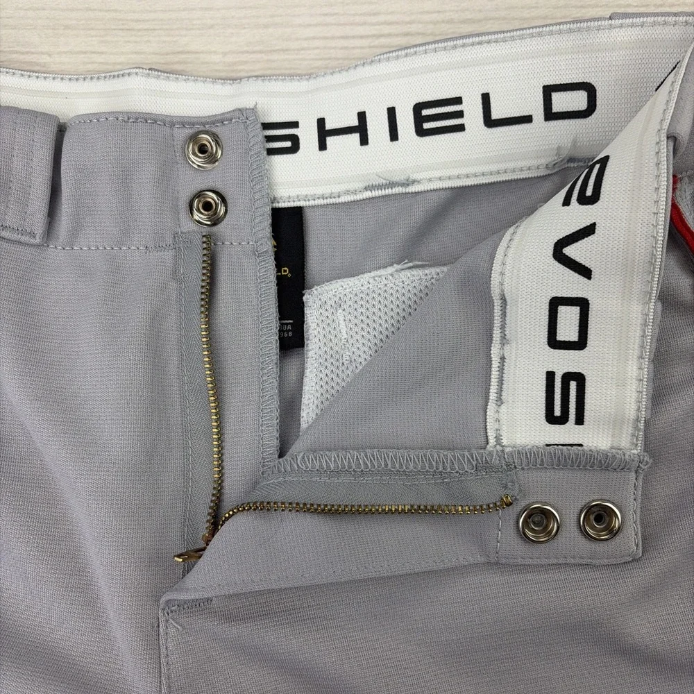 Evoshield Youth Boy's Large Gray Red Piping Baseball Pants Excellent